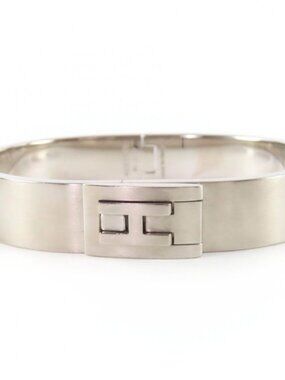 Hermes Jet Bangle Palladium Plated Bracelet Silver Weight